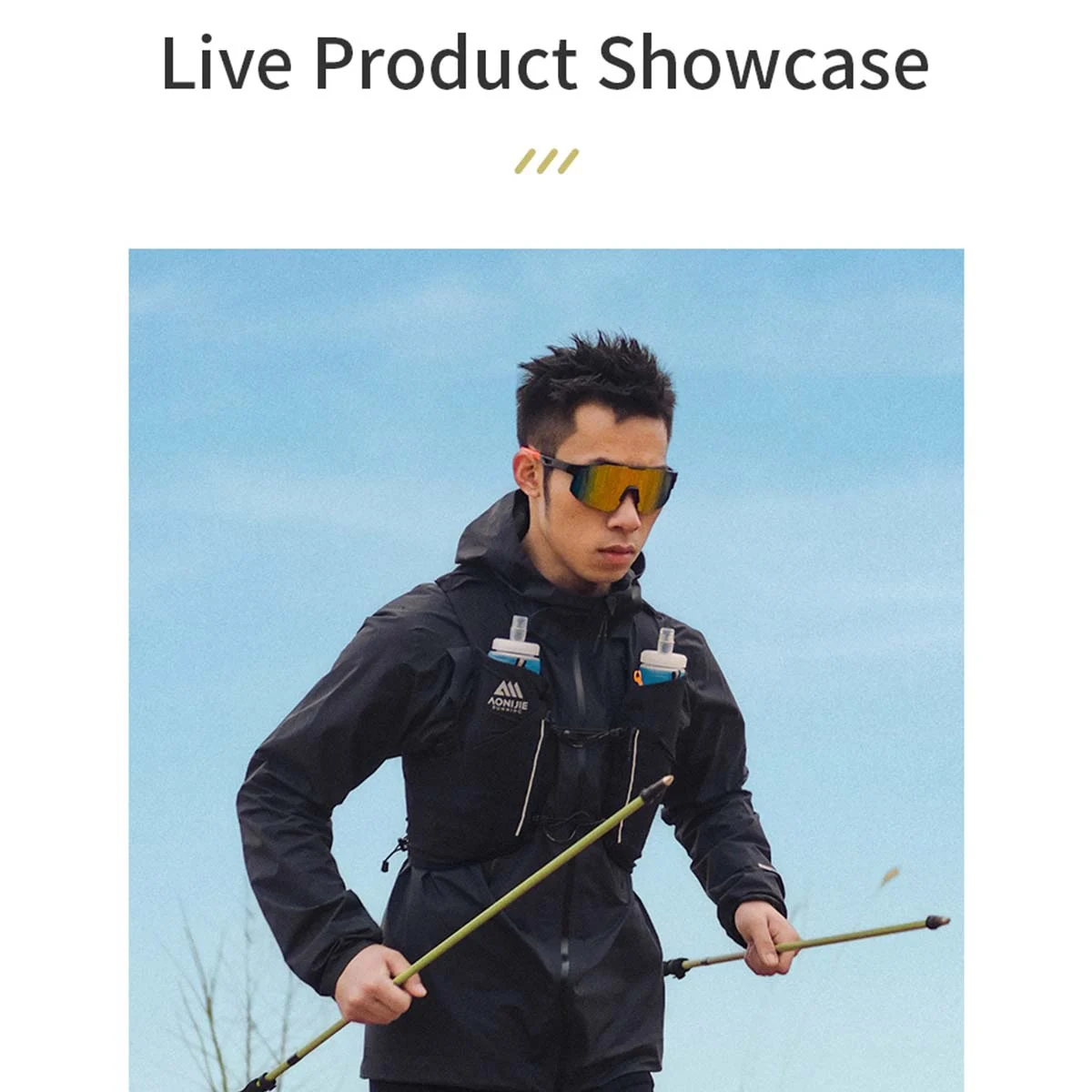 AONIJIE E4220 Trekking Poles Lightweight Carbon Fiber Folding Quick Lock Hiking Sticks for Trail Running And Outdoor Adventures
