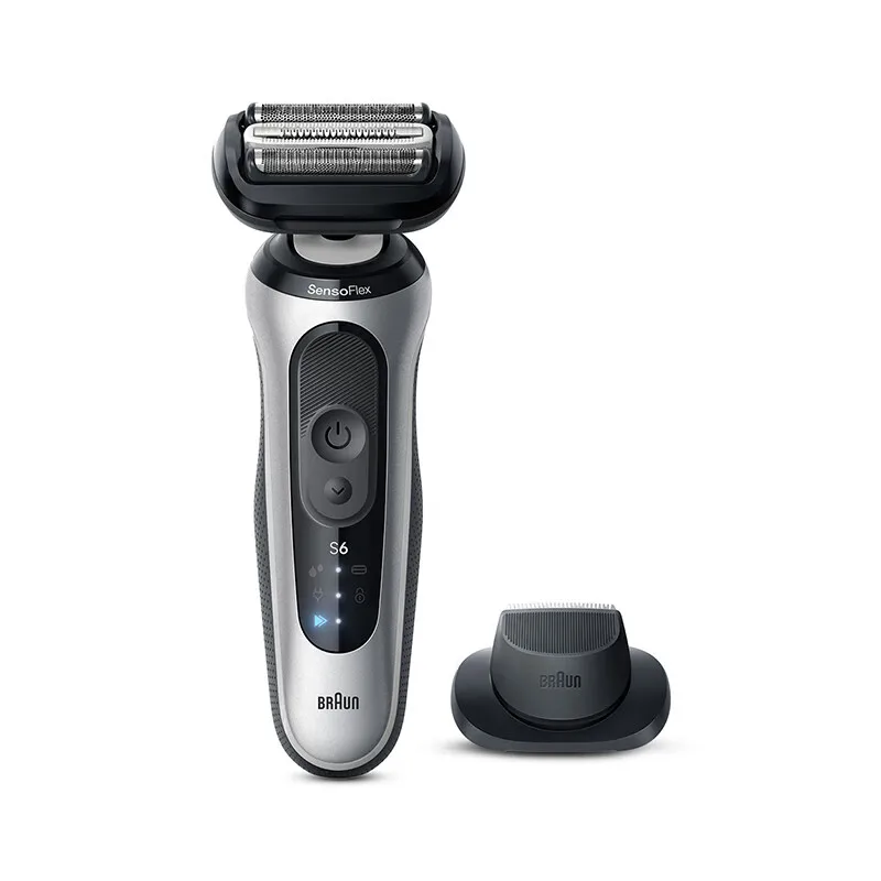 Braun Series 6 Pro Electric Shaver 62-S1200s Gentle and Turbo 2 Shaving Modes 3 Shaving Blades LED display 1 hour Fast Charge