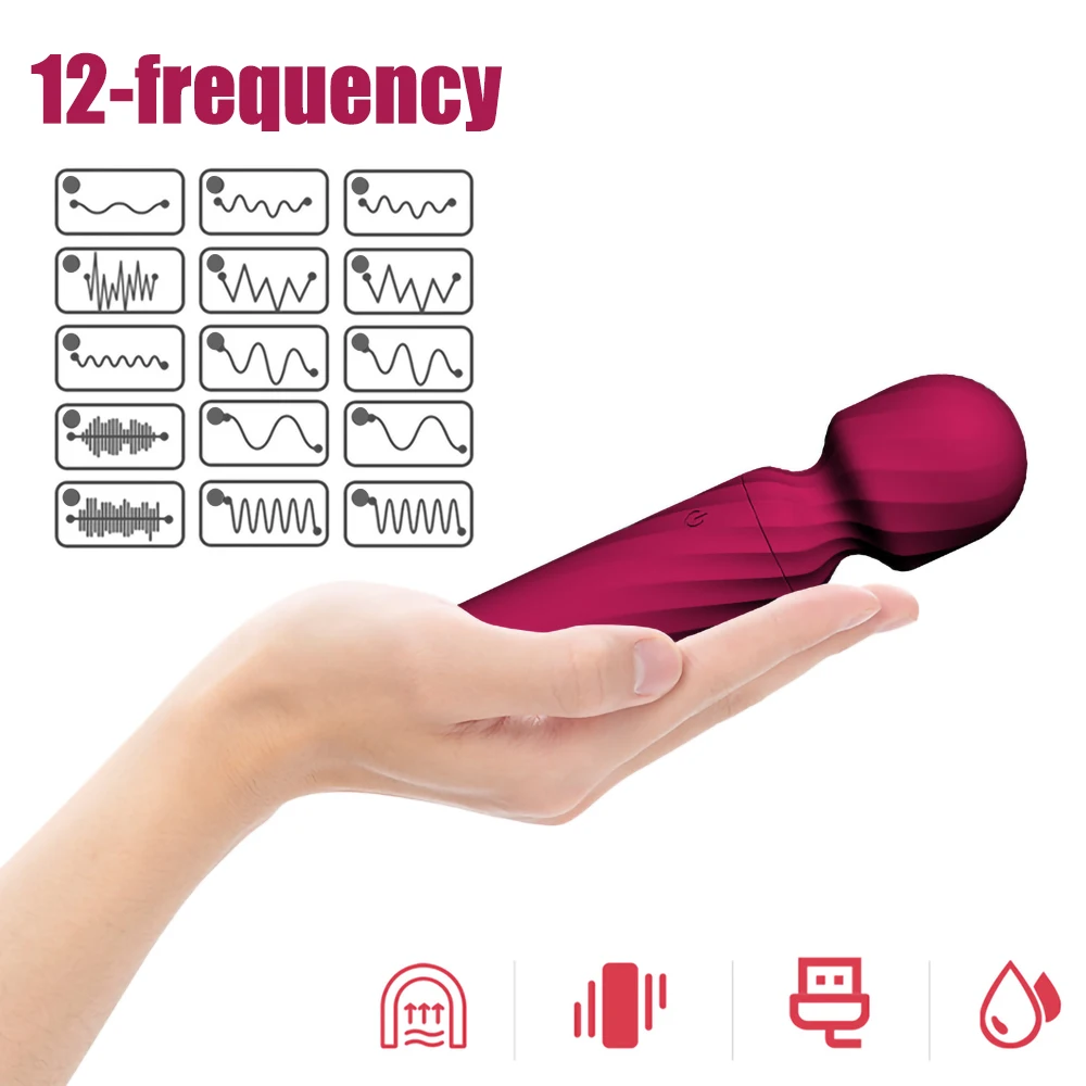 Powerful Automatic MiNi Dildo Vibrators Sex toys for Women 12 Speeds Sex Machine Magic Wand USB G Spot Masturbator Adult Sextoys