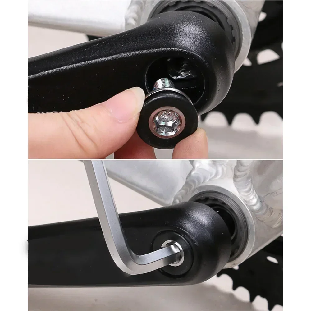 1 par de manivela de bicicleta de 170mm para bicicleta eléctrica MTB, manivela de agujero cuadrado para bicicleta izquierda y derecha de 170MM para Bafang