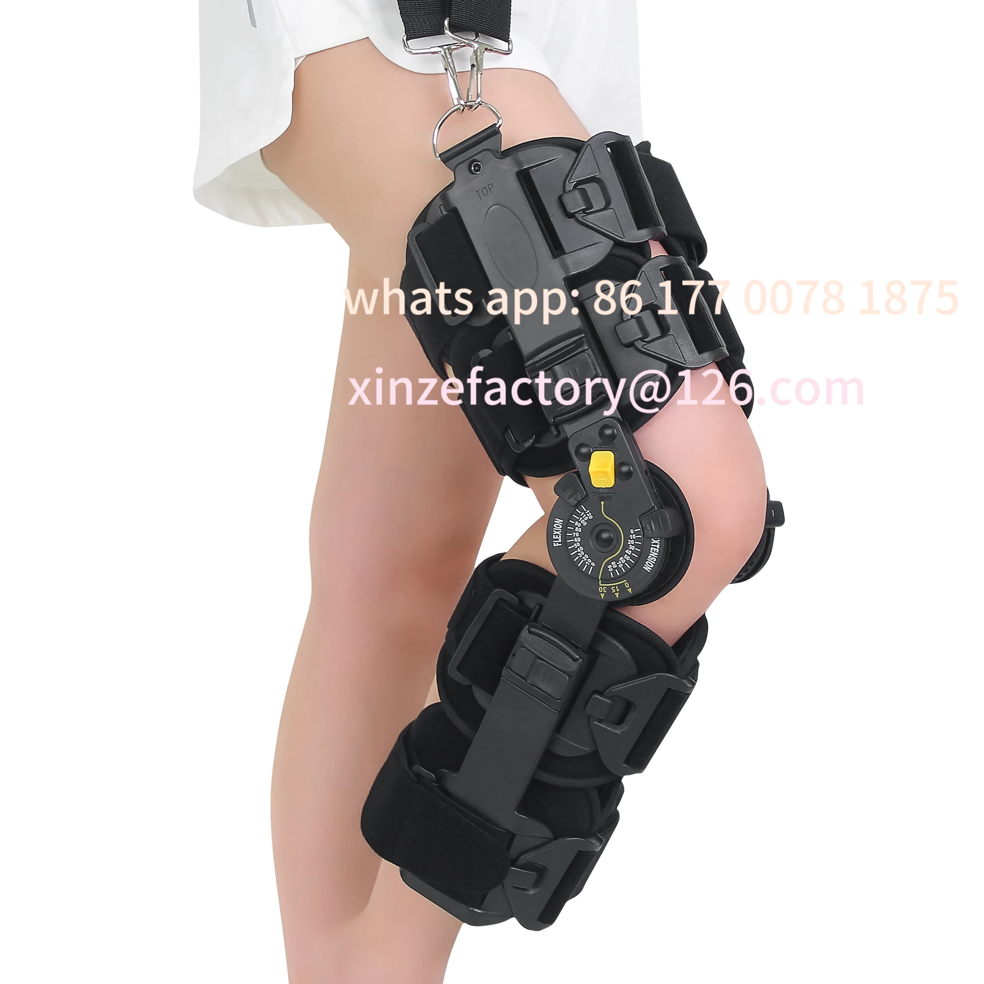 Customizable Aluminum Elastane Thickened New Flexible Knee Prosthesis Adjustable Bracket Stroke Hemiplegic Ligament Strain