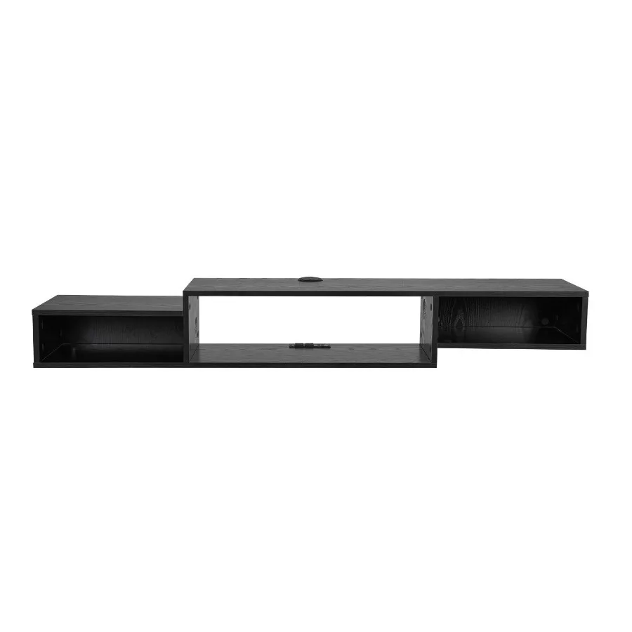 

Floating TV Stand 59 Wall Mount Entertainment Center with Power Outlet Cable Hole Modern Floating TV Shelf with Storage Cabine