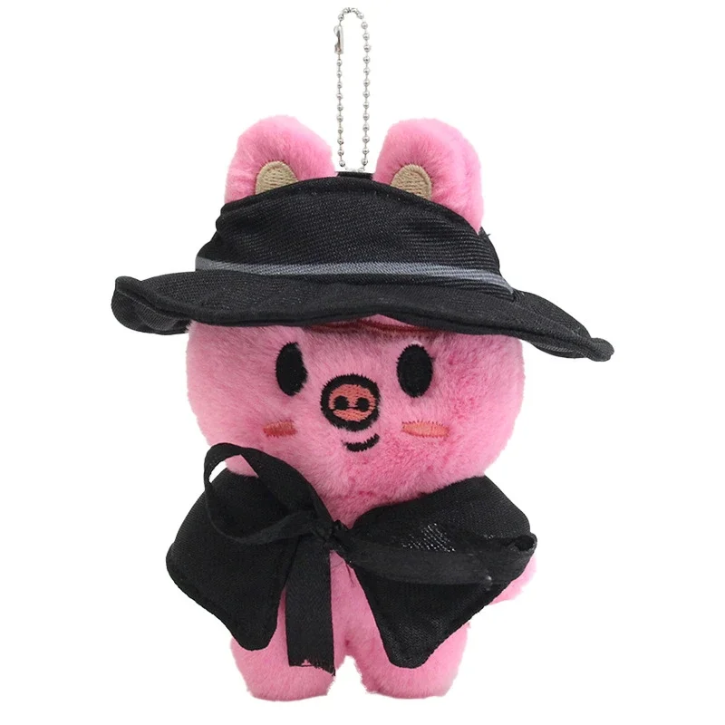 . Kawaii Mini Animal Plush Keychain with Black Cloak & Hat, Cute Stuffed Doll Bag Pendant - view 2