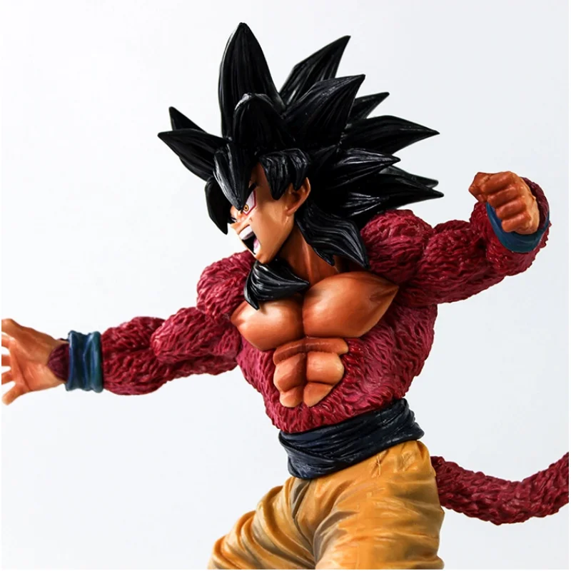 Novo dragon ball z figuras de anime super saiyan 4 son goku sj4 estátua de pvc estatueta de ação modelo ornamentos decoração brinquedos presente