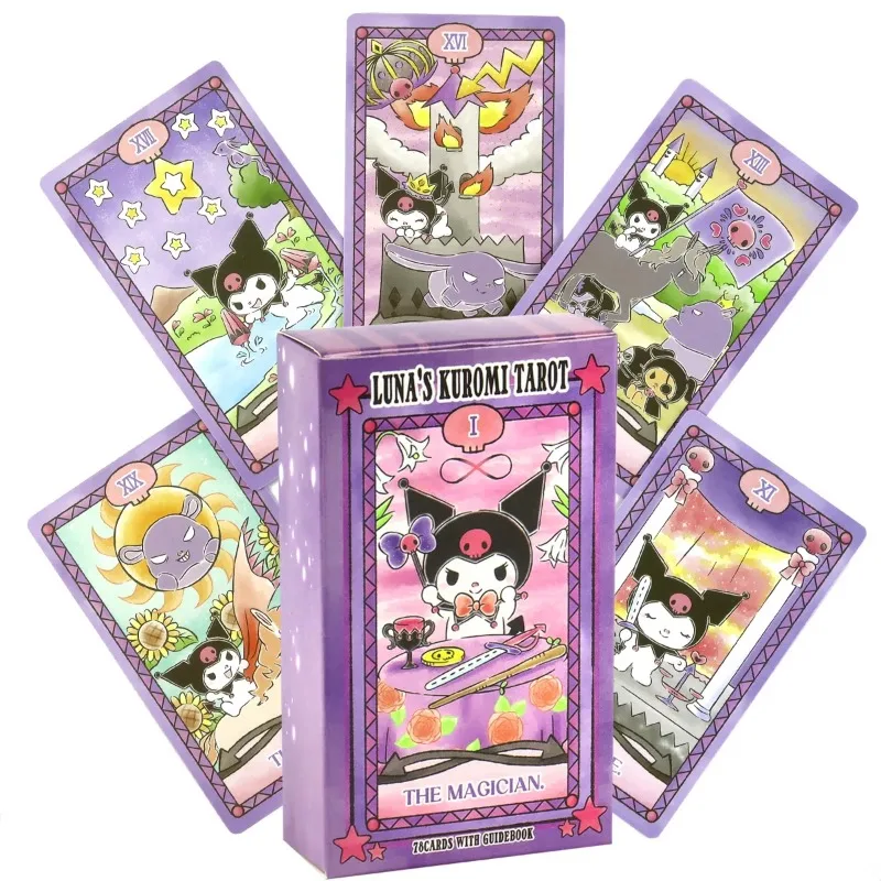 10.3*6CM  Sanrio  My Melody  Cinnamoroll Kuromi 78 Sheets Tarot Paper Card English Version