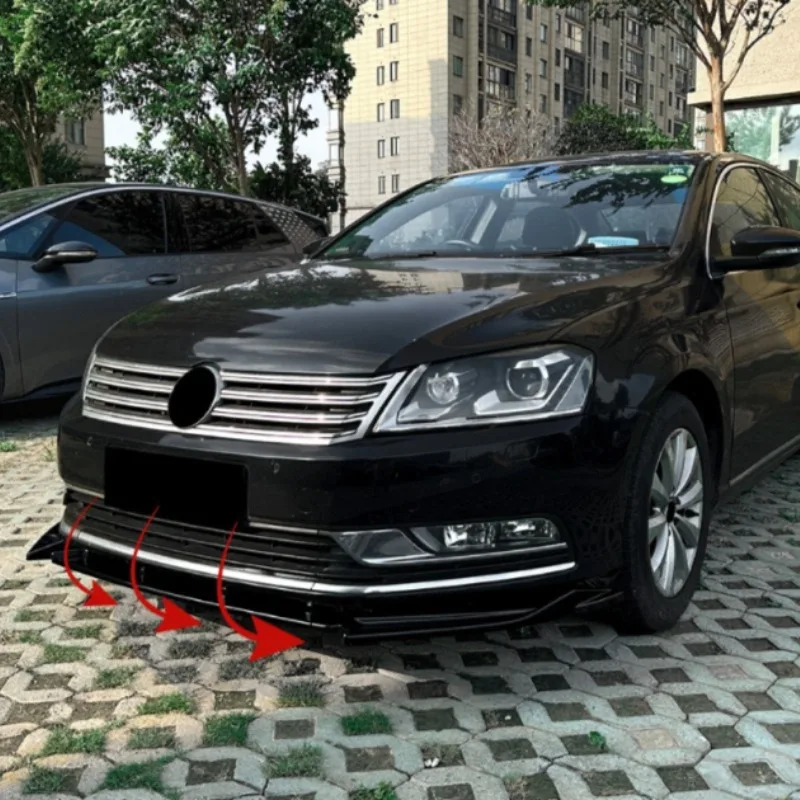 Applicable for Volkswagen Passat B7 2011-2015 Overseas Version Front Bumper Lip Splitter Lower Diffuser Spoiler Exterior Parts view 2