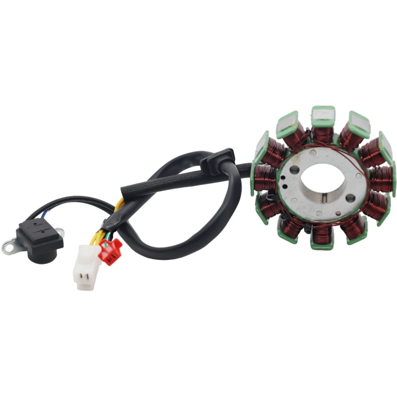 Bobina de estator eléctrico de motocicleta de 12 polos CC GY6-12 Compatible con piezas de repuesto de motor de 12 polos CC de GY6-12