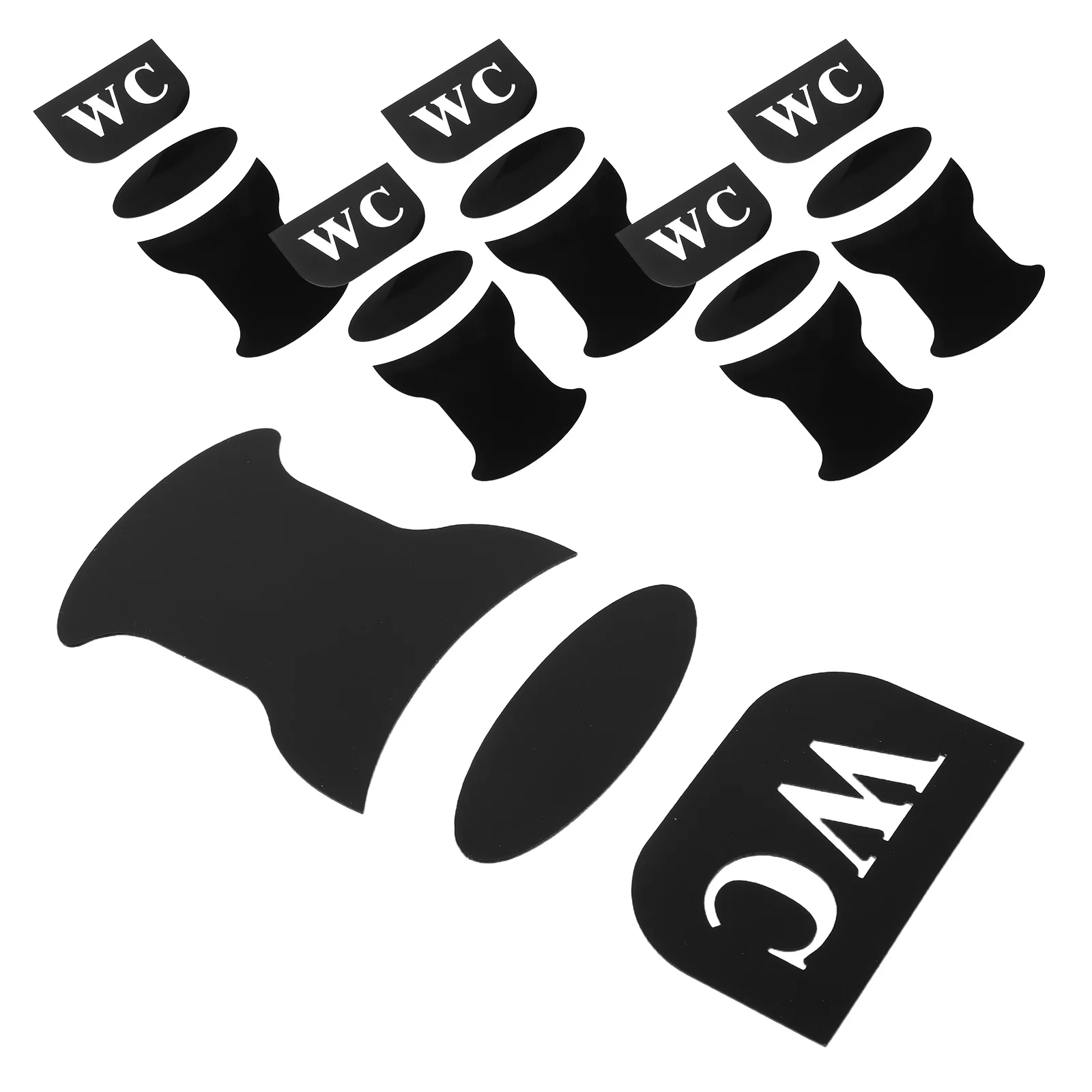 

6Pcs 3D Wall Decal Sticker for Bathroom Door Modern Acrylic Toilet Sign Stickers Waterproof Restroom Decor Personalized Home