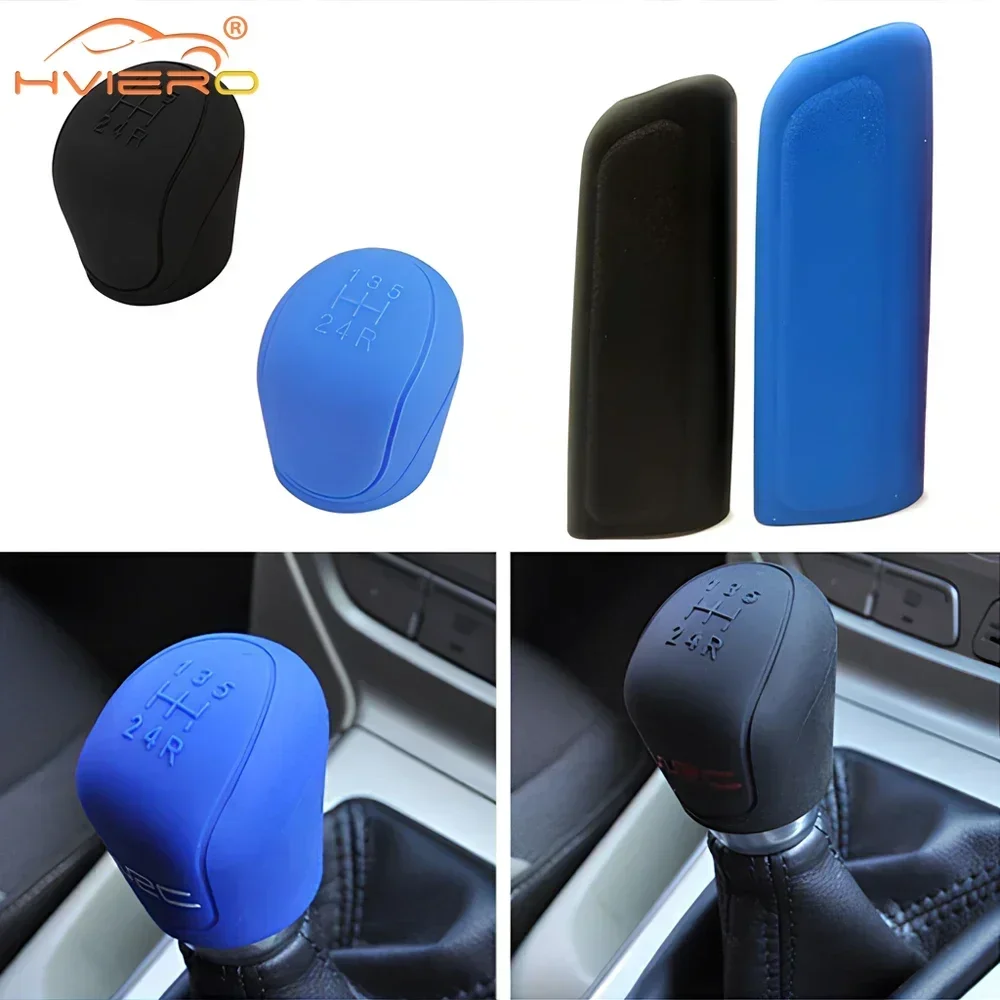 Car Universal Hand Brake Covers Auto Manual Silicone Shift Glove Gear Head Knob Cover Soft Handbrake Sleeve Case Skin Protector