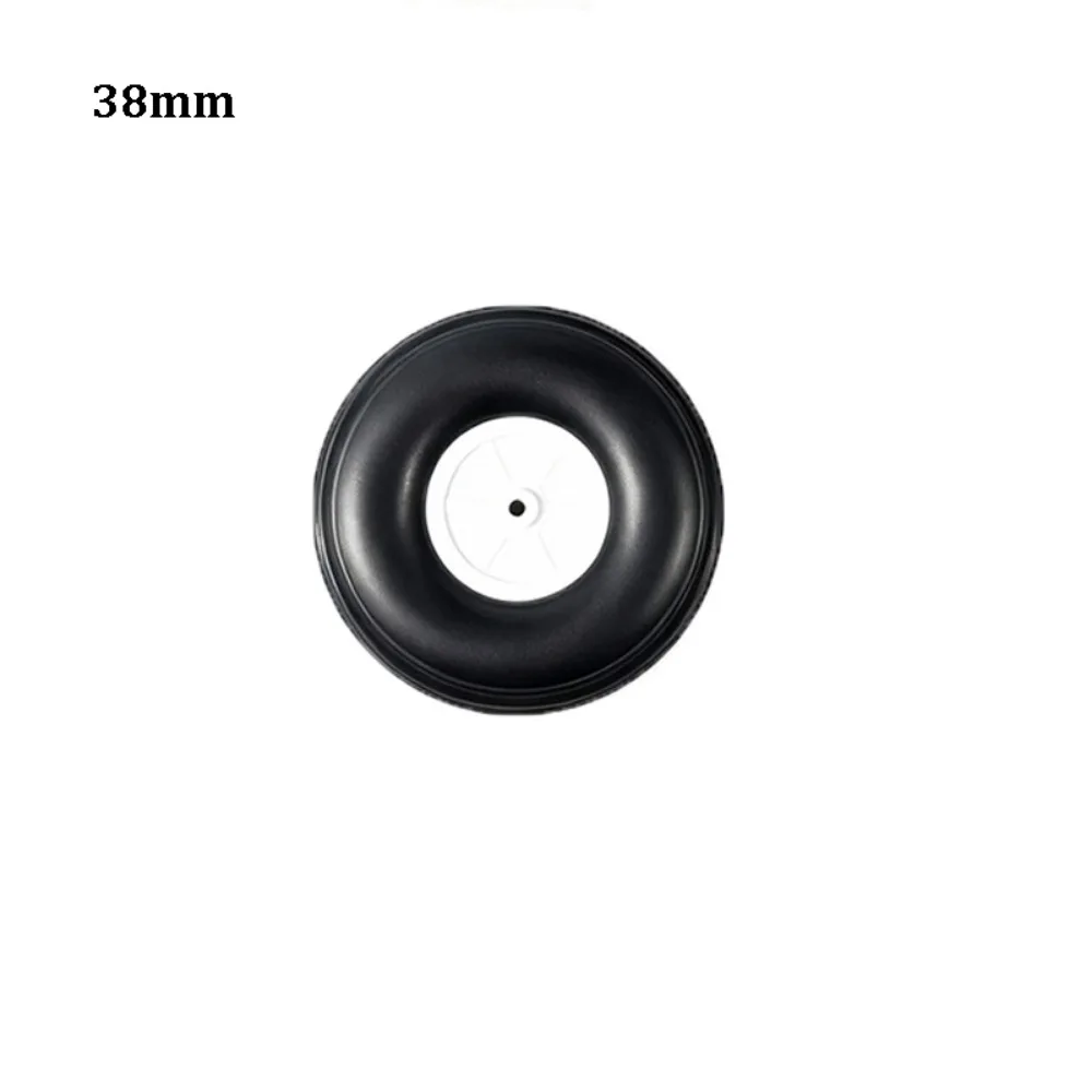 Black Kids Plane Toy Parts Rubber 0.75" - 5" Inch Tail Fxed Wing Aircraft Wheels Hub Toys Plane Accessory