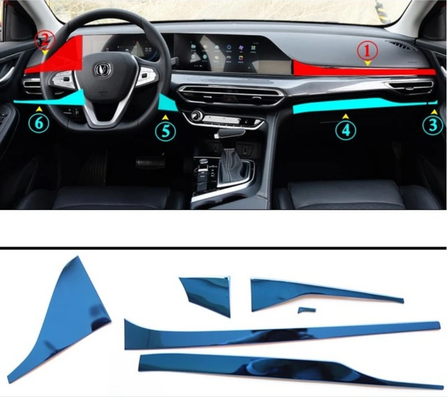 For Changan Eado Plus 2020 2021 2022 LHD Car Interior Details Cup Holder CoverAccessories Central Control Stickers Decoration