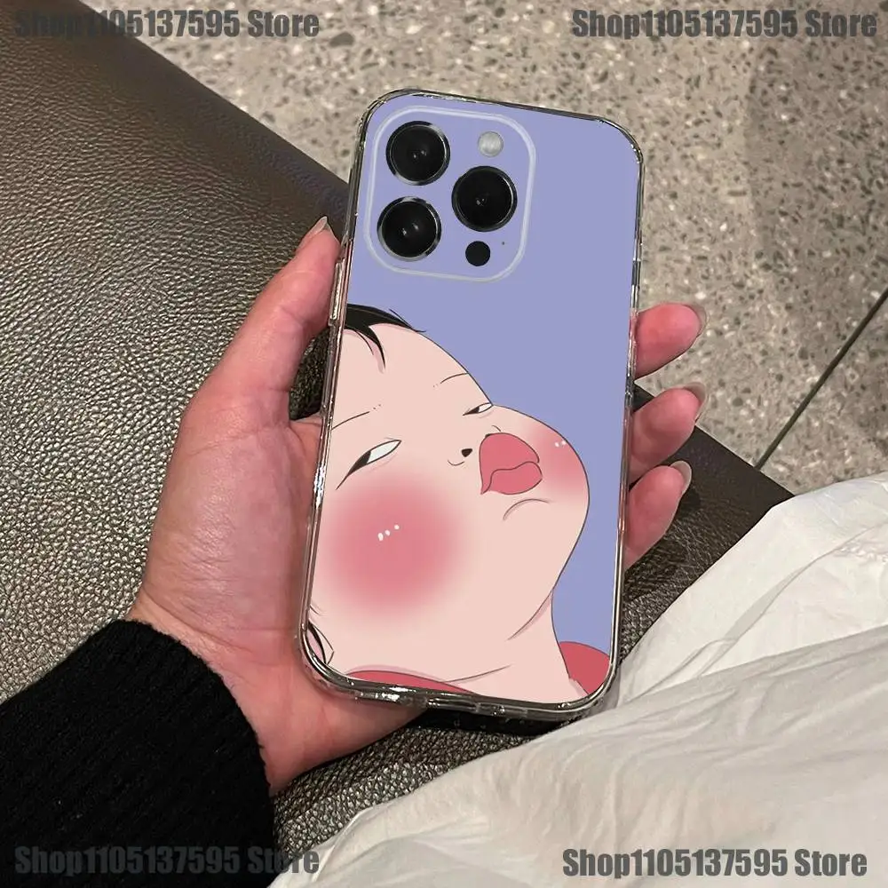 Funda de teléfono divertida y bonita para iPhone 16,15,14,13,12,11 Pro,Max,Plus,X,XS,XR,SE4,E Mini, funda suave transparente