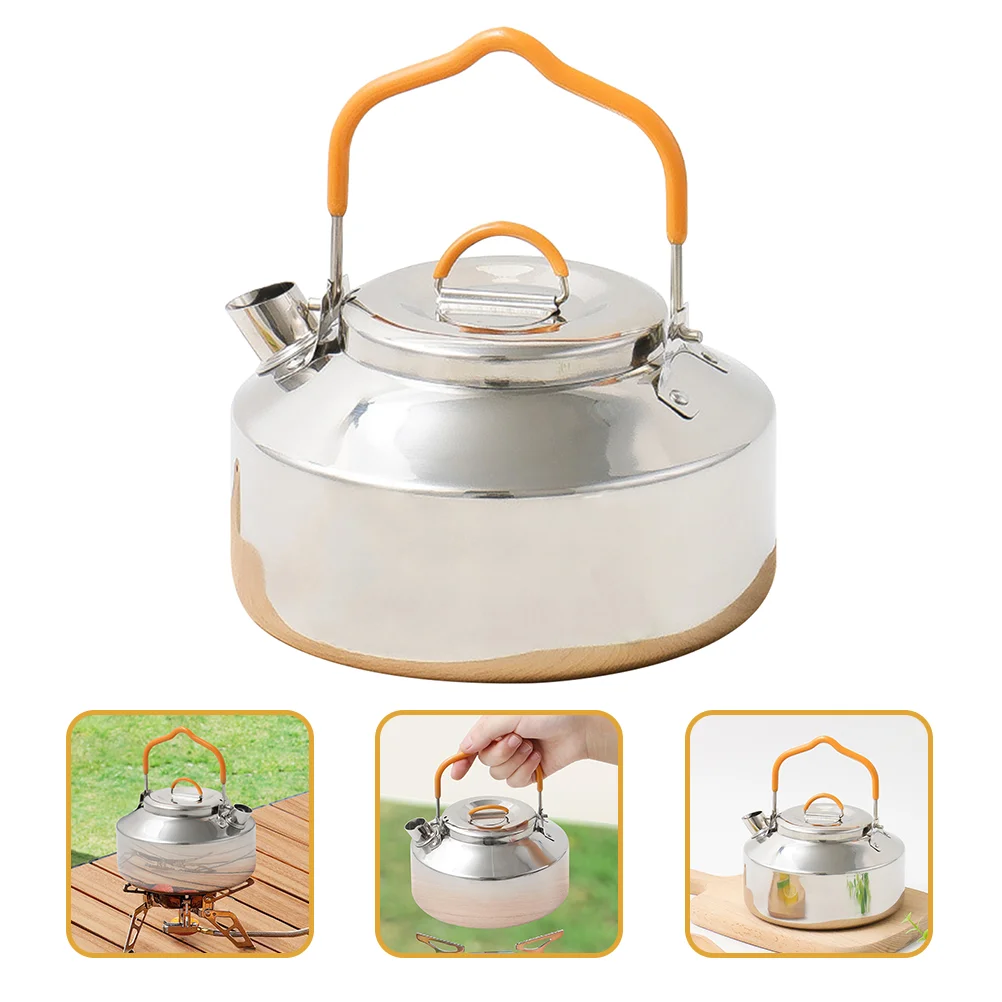 

Whistle Stainless Steel Camping Pot Kettle Outdoor Cooking Stove Fish Tank Decorations