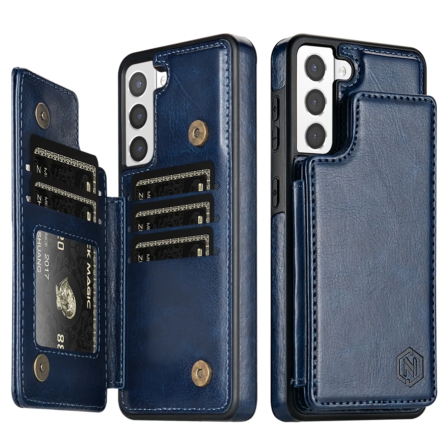 Portemonnee RFID Blokkerende Laag Bescherm Anti-Diefstal Magnetische Lederen Case Voor Samsung Galaxy A15 A16 A17 A26 A35 A36 a53 A54 A55 A56