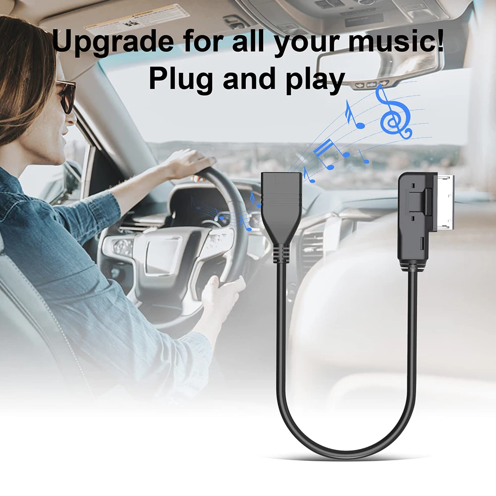 Accessori per auto Cavo musicale Cavo musicale PVC USB USB Cavo musicale AUX Accessori AMI ADM Nero per A4L A5 A8 Q5