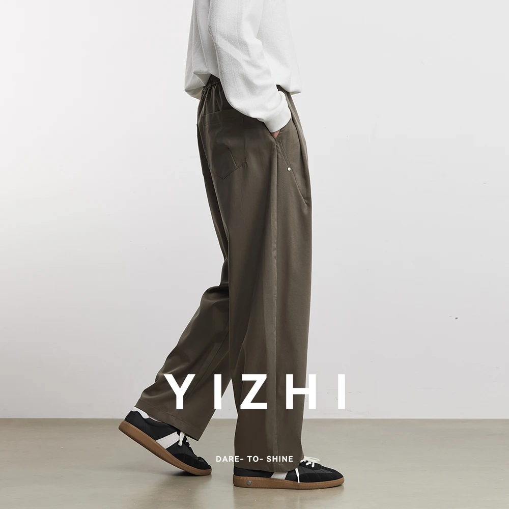 

Fashion Men's Lyocell Casual Pants For Men Spring And Autumn 2026 New Thin Woven Small Straight Long Pants