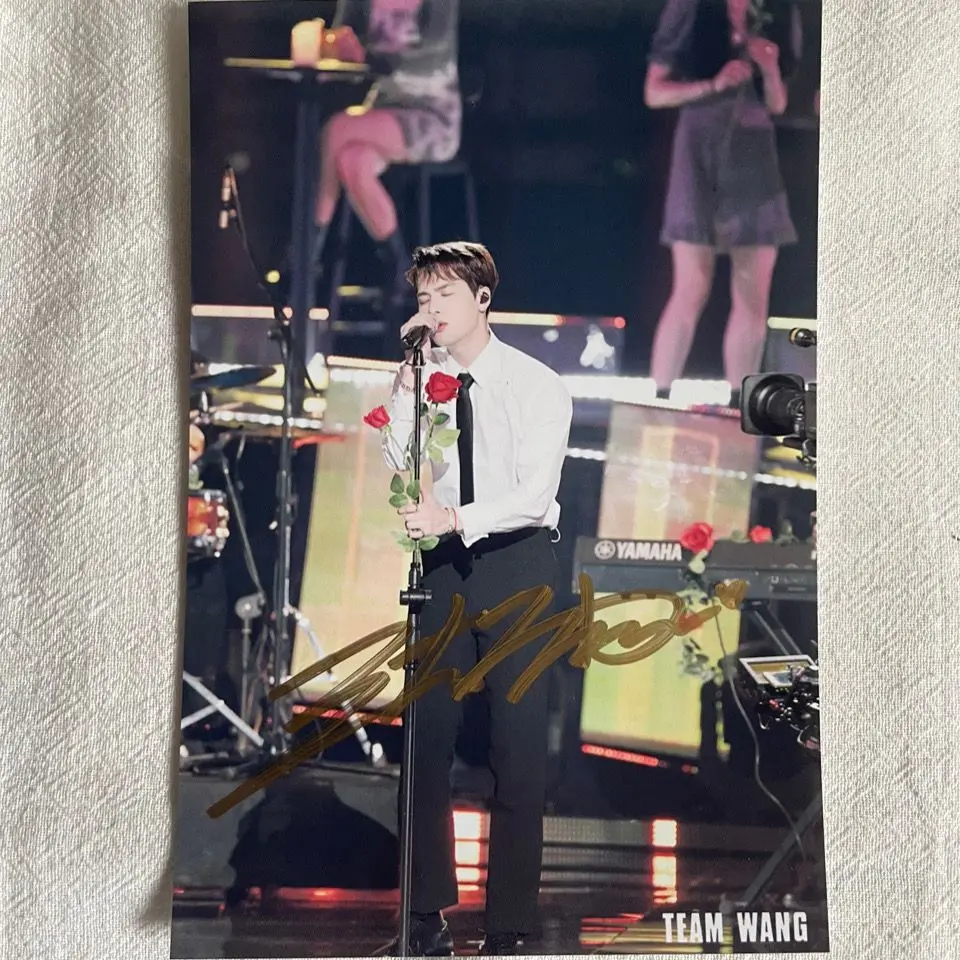 

Chinese star Jackson Wang Jiaer personally signed 3-inch photo not printing as gift to friend orPersonal Collections