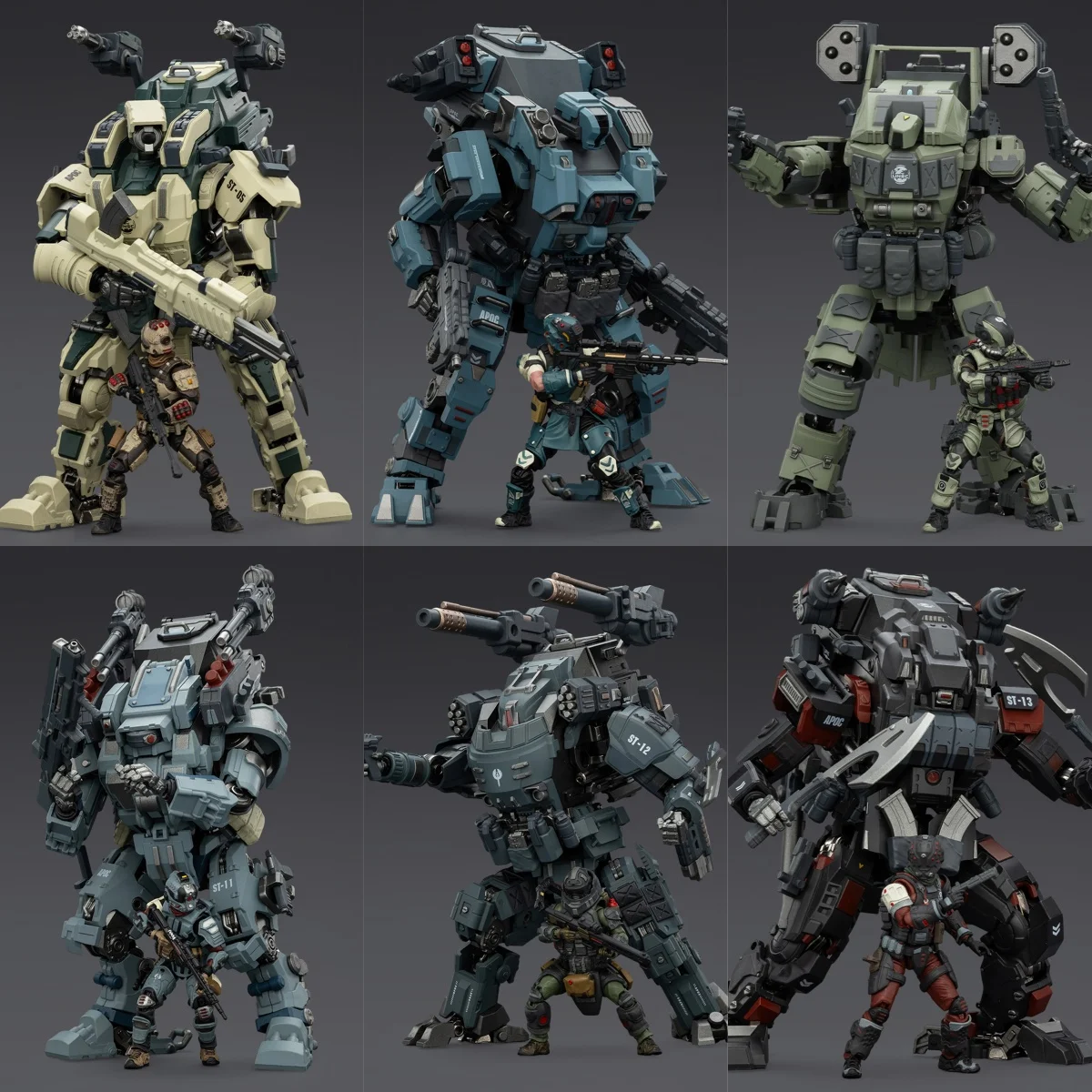 

HIPLAY JOYTOY APOC Series APOC Series Crimson Phantom Stealth/Night Ops Mech + UNSC Sniper Mason Action Figure
