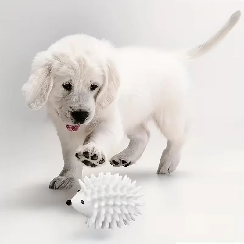 Pet Dental Chew Toy Durable Plastic Hedgehog Ball for Dogs - Ideal for Teeth Cleaning and Gum Massage Promotes Health and Joy