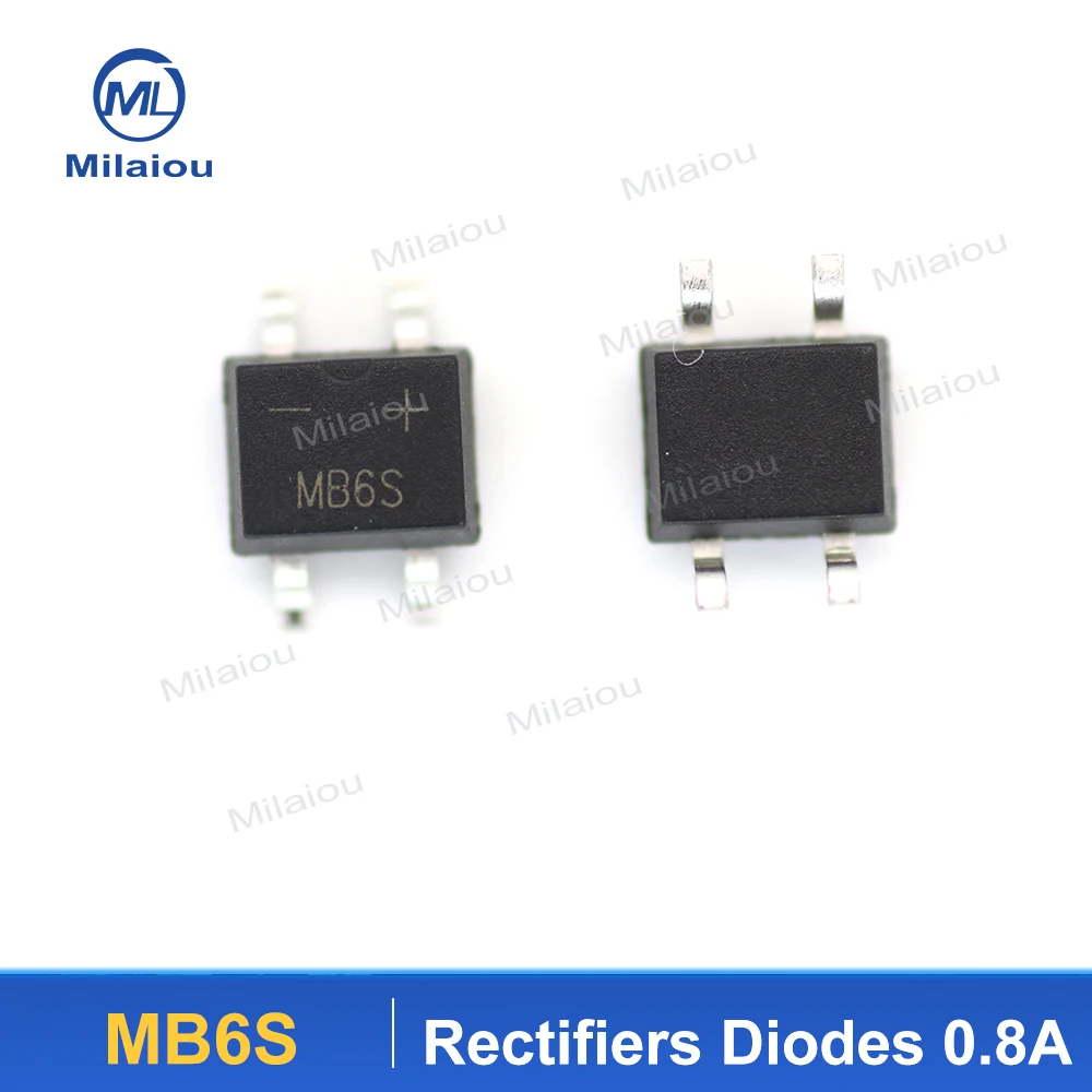 Diode Bridge Rectifier Reverse Voltage MB6S 0.5А 600V SOP-4 Brand New