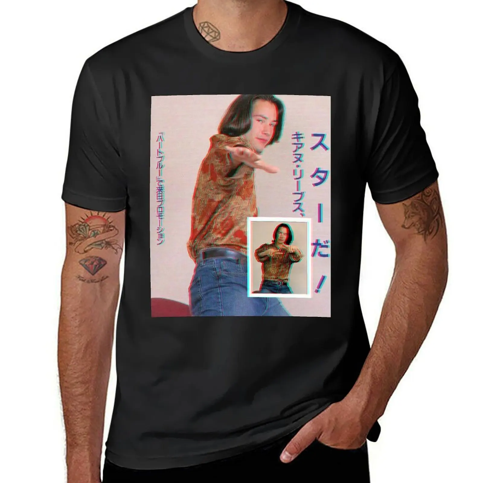 KeanU ReEves T-Shirt summer clothes summer tops Short sleeve tee black t shirts for men