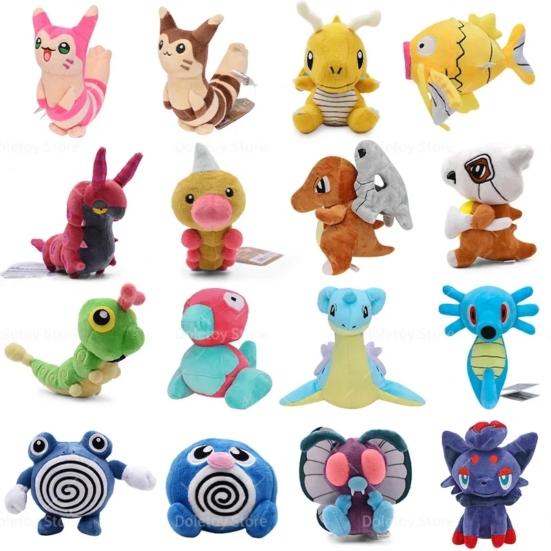 50 verschiedene Pokémon-Plüschtiere: Cubone, Butterfree, Caterpie, Weedle, Garchomp, Litwick, Furret – Stofftiere, Anime-Puppen, Geburtstagsgeschenk – Detail 3