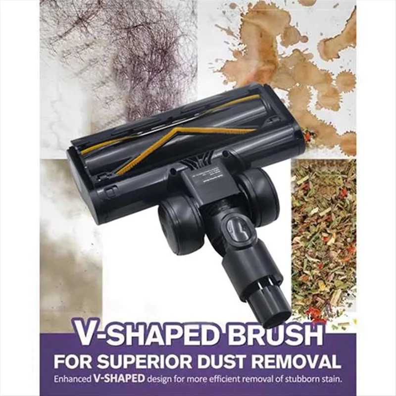 Promotion!Vacuum Electric Floor Brush Attachment Loor Brush Part Soft Roller Brush Head With Mini Brush