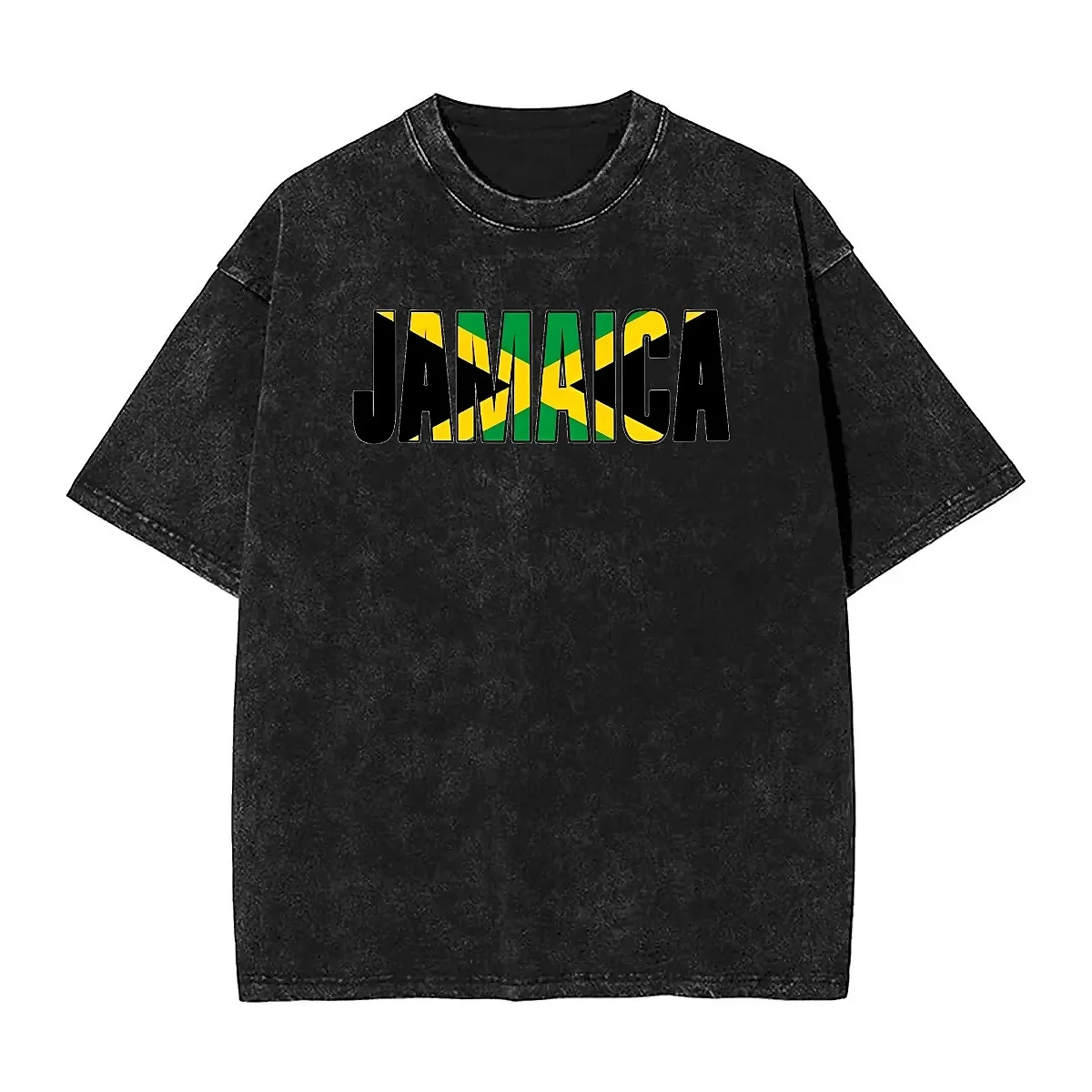 Jamaica Flag T-Shirt Jamaican Cute T Shirts Short Sleeves Y2K Basic Tshirt Beach Cotton Crew Neck Oversize Top Tees