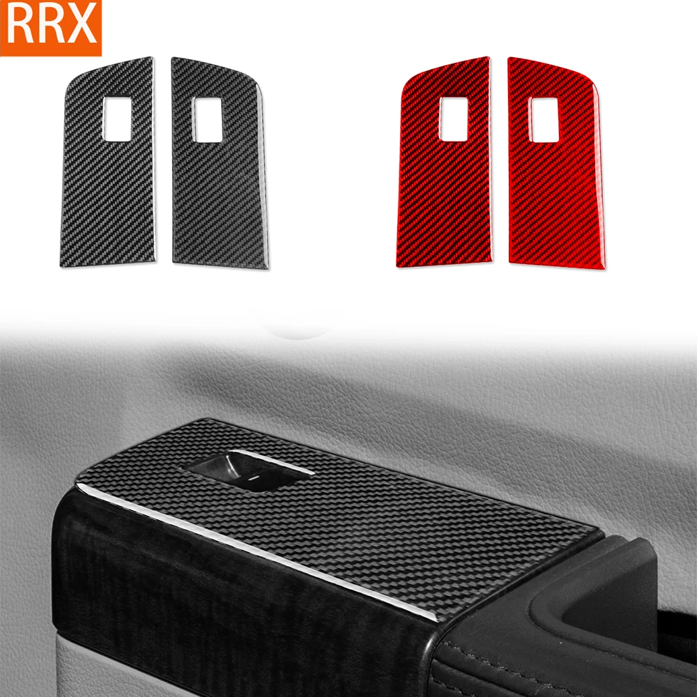 For Ford F-250 350 450 550 F-650 750 2011-2016 Real Carbon Fiber Stickers Rear window lift panel Car Accessories decorative