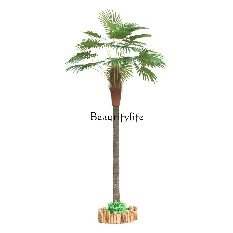 

Palm tree interior decoration floor simulation green plants large plants decoration plastic potted plants