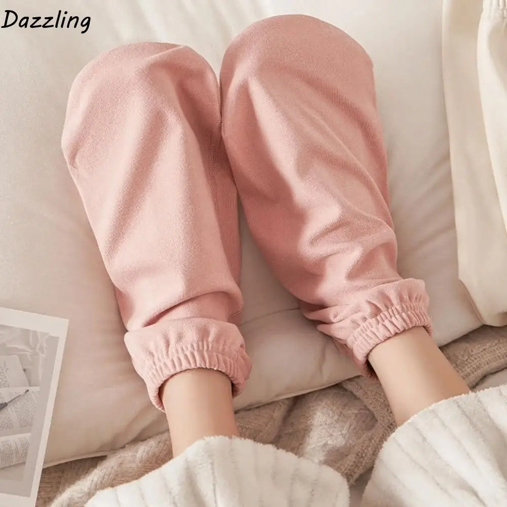 

5pairs Keep Warm Sleeping Socks Night Wear Postpartum Care Loose Foot Covers Soft Solid Color Air Conditioning Socks Sleep Time