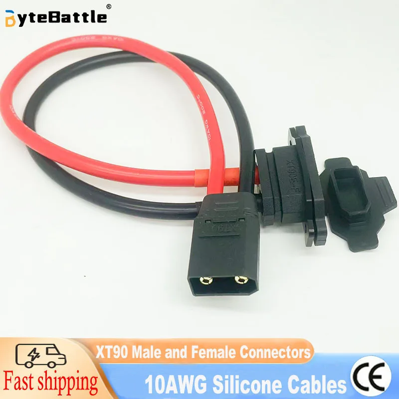 

XT90E male/female battery connectors with pre-wired cables, XT90 series connectors with silicone wires, for use with lithium b