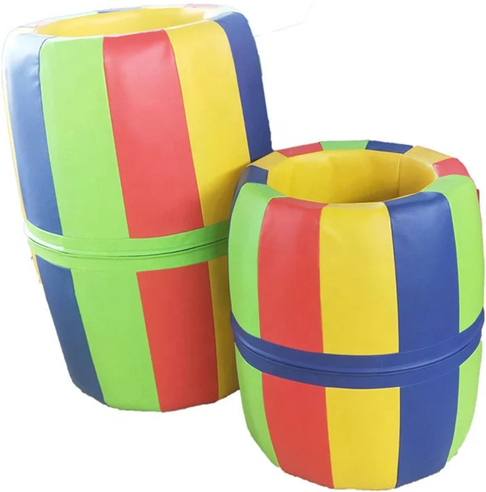 Sensory Equipment Octagonal Rainbow Drum Kindergarten Parent-child Equipment Sports Hall Fitness Training Drum Beer Barrel