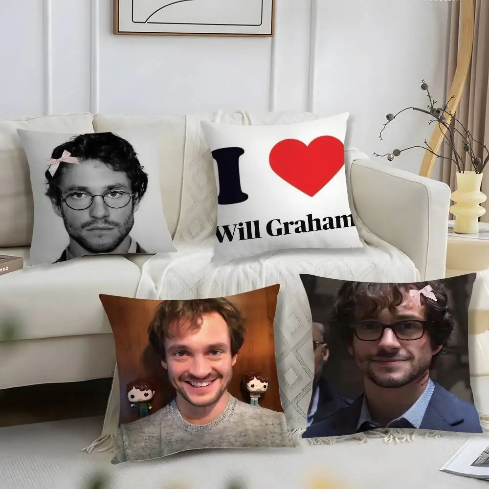 أنا مجنون ويل G-Graham كيس وسادة قصير أفخم طباعة غطاء الوسادة مربع رمي وسادة تغطي أريكة ديكور المنزل