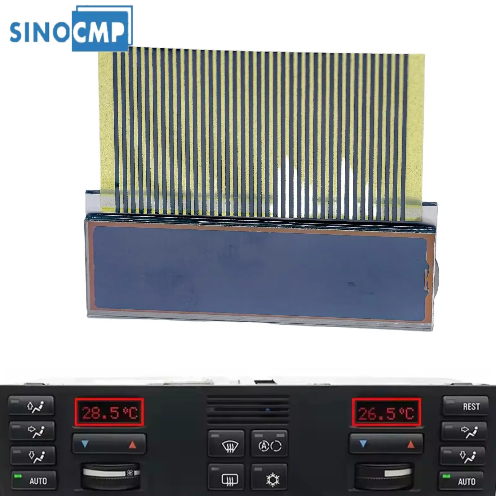 

Car Climate Control LCD Display Screen For BMW E38 7-Serious 728i 730i 735i 740i 750iL 64118390946 64188369781 Dashboard Panels