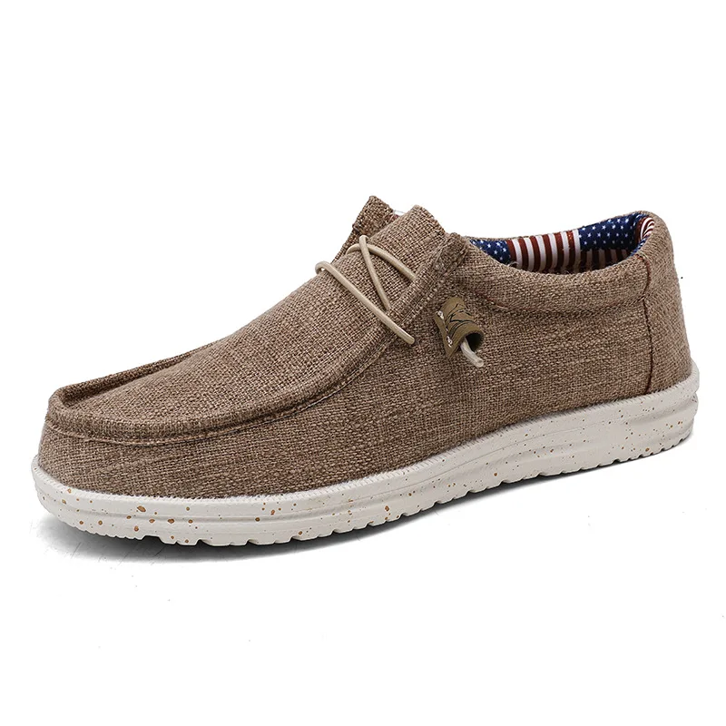 Summer Men Canvas Shoes Espadrilles Breathable Casual Shoes Men Loafers Comfortable Ultralight Lazy Boat Shoes Plus Size 39-48