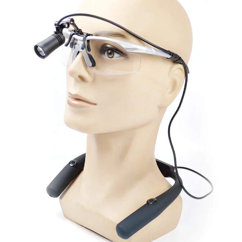 Burite 3W phare cou suspendu phare avec filtre chirurgeon chirurgical Loupes laboratoire utilisation ceinture Clip Style phares