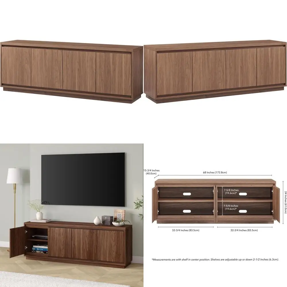 

Тумба под телевизор из орехового дерева шириной 68 см