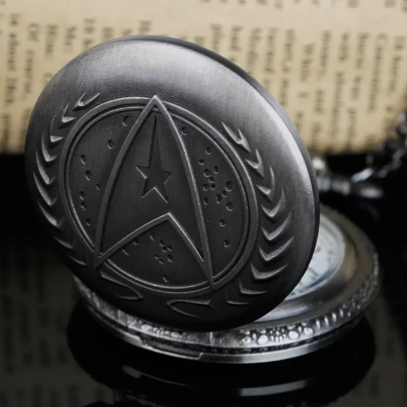 Reloj De Bolsillo Steampunk gris con temática de emblema clásico – Reloj colgante Fob unisex, Relojes De Bolsillo