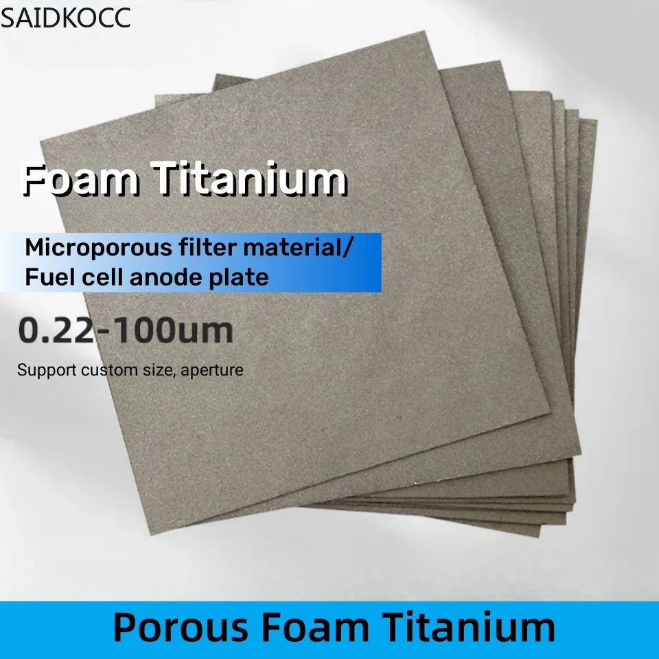 

atinfor 10x10mm Porous foam titanium micropore pore water electrolysis experiment titanium electrode filtration material