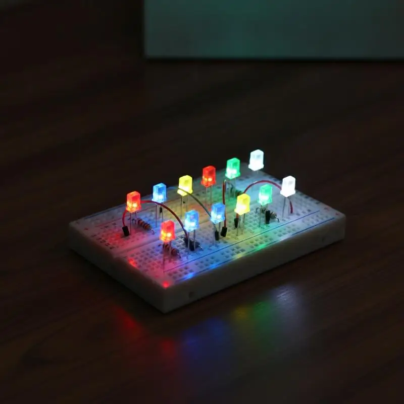 20Pcs 2x5x7mm Square LED Diode Light Emitting Diode Multi Color Long Pin LED Lamp For Electronic Circuit DIY Project Experiment