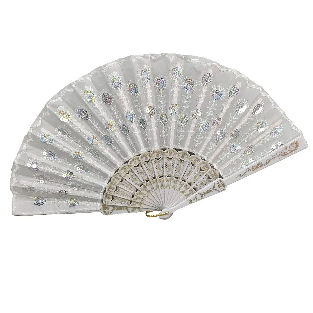 Fan Folding Fan Flower Dance Folding Decoration Hand Held FAN Multicolor New Chinese Party Plastic High Quality