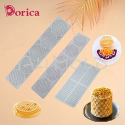 Honeycomb Shaped Sugar Craft Silicone Pads Food Grade Cake Lace Mat DIY Chocolate Chip Dessert Decorating Tool Fondant Cake Mold