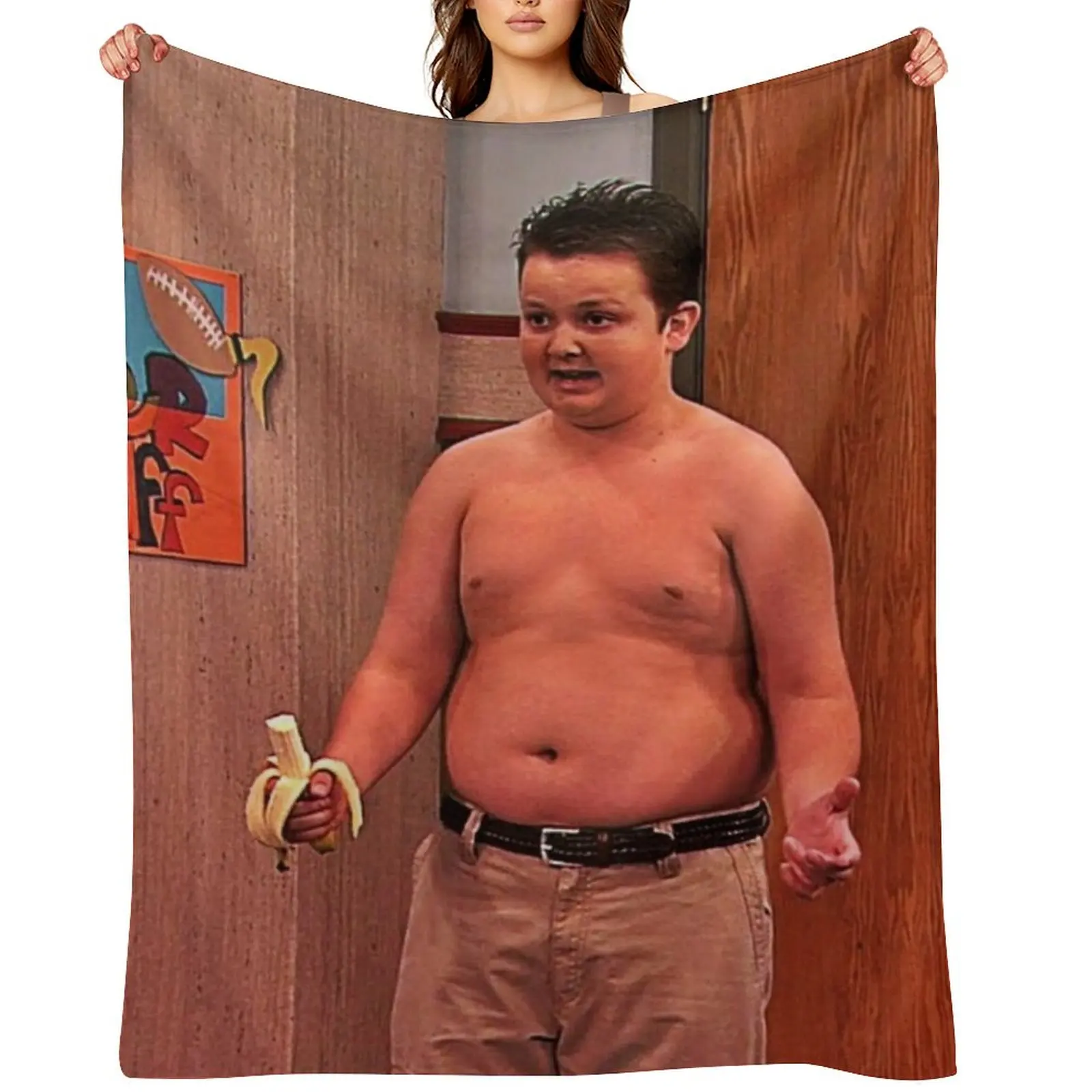 

gibby icarly shirtless Throw Blanket heavy to sleep Luxury Throw Bed linens Cute Blankets