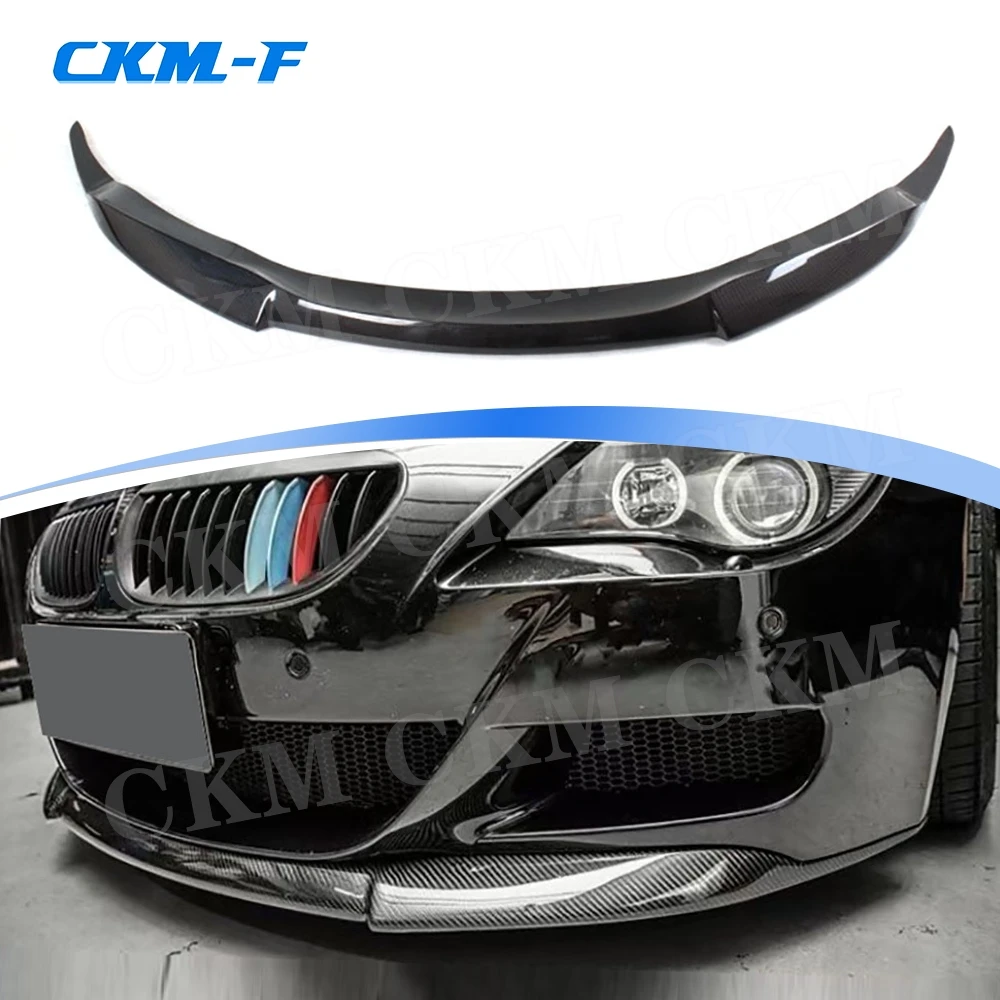 Carbon Fiber Front Bumper Lip Spoiler Diffuser Chin Car Accessories for BMW 6 Series E63 E64 M6 2006 2007 2008 2009 2010