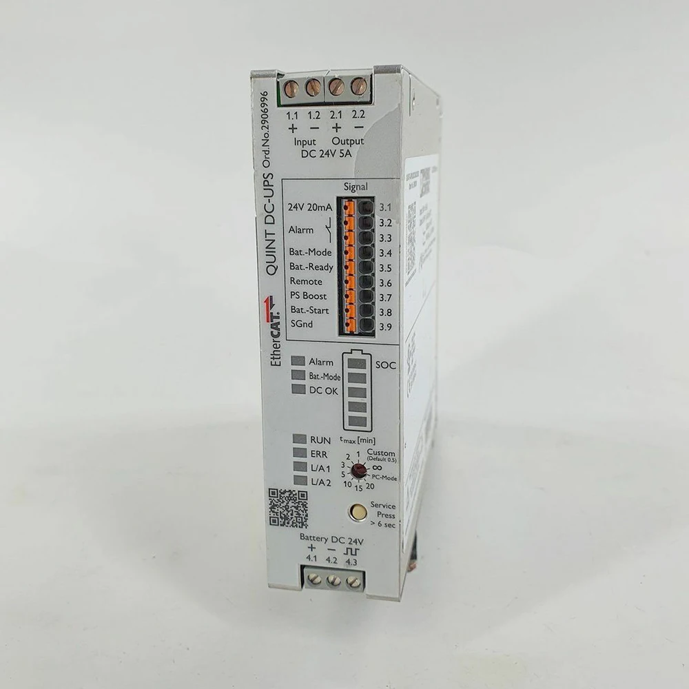 2906996 QUINT4-UPS/24DC/24DC/5/EC For Phoenix UPS 24VDC/5A RJ45 Uninterruptible Power Supply