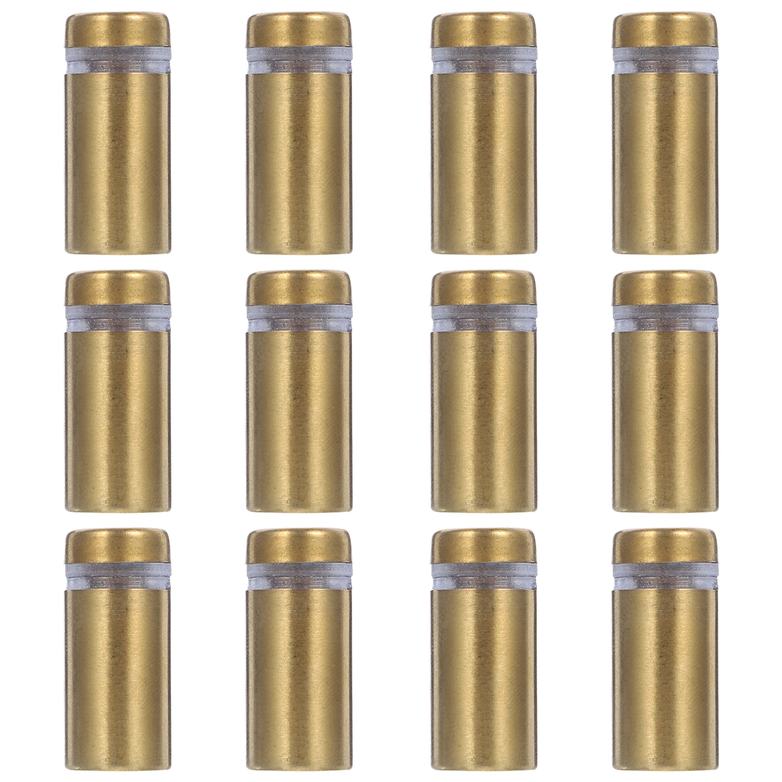 

12 Pcs Advertising Pin Standoff Screws Stainless Steel Nails Wall-mounted Sign Standoffs Golden for Signs
