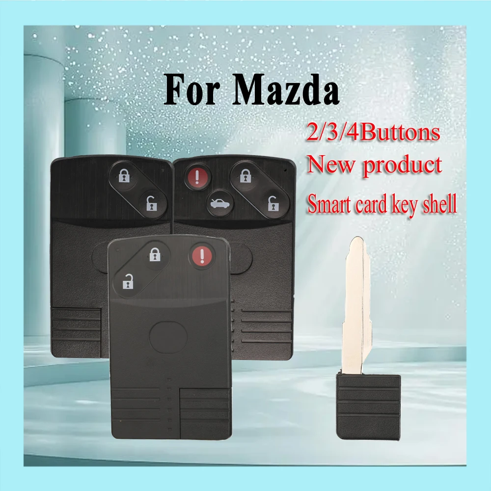 

Jingyuqin 2/3/4 кнопки сменный смарт-карта удаленный автомобильный ключ чехол-брелок для Mazda 5 68 CX-7 CX-9 M8 2007---2013 04-11 RX-8