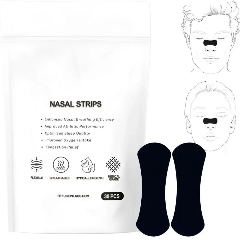 

50/30Pcs Nasal Strips Portable Breathing Nose Strips Right Way Stop Snoring Sleeping Aid Device Easier Breath Improve Sleep