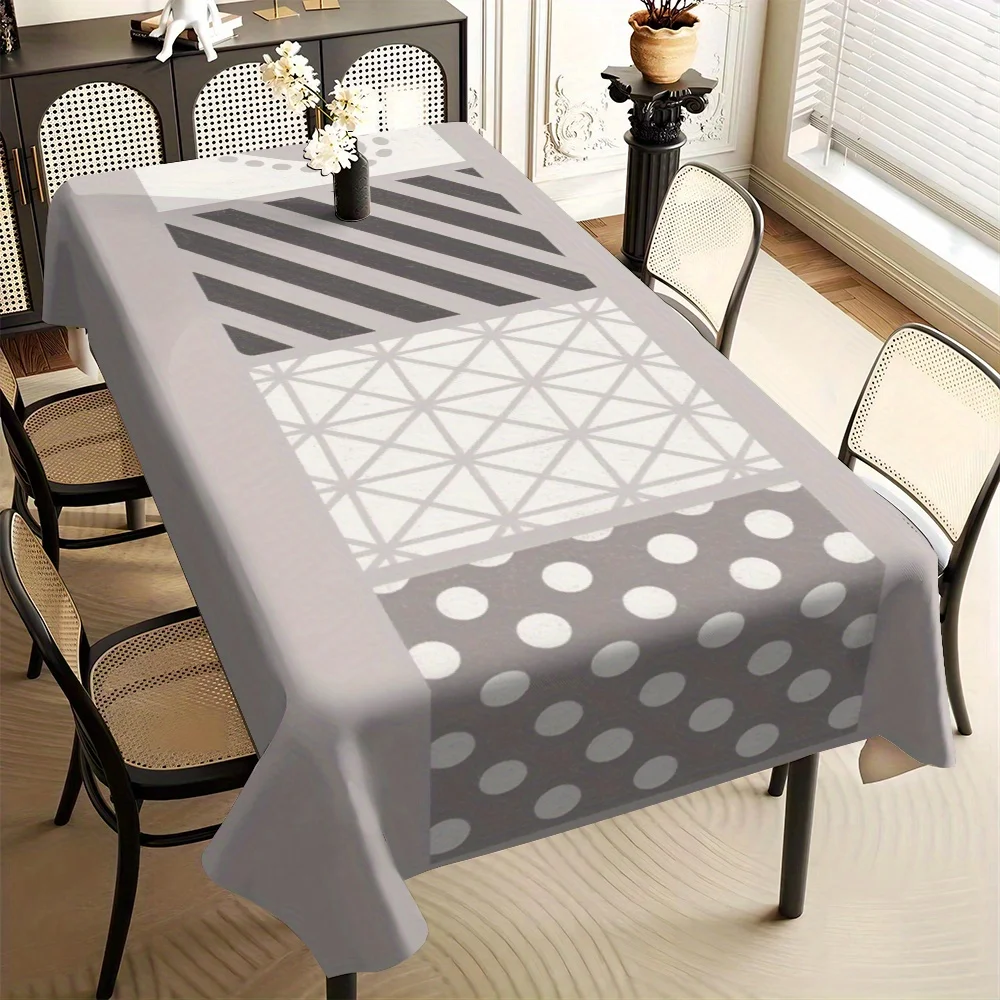 JIT 1PC tablecloth is simple, geometric, featuring hearts, stripes, grids, polka dots and patterns, suitable for weddings.